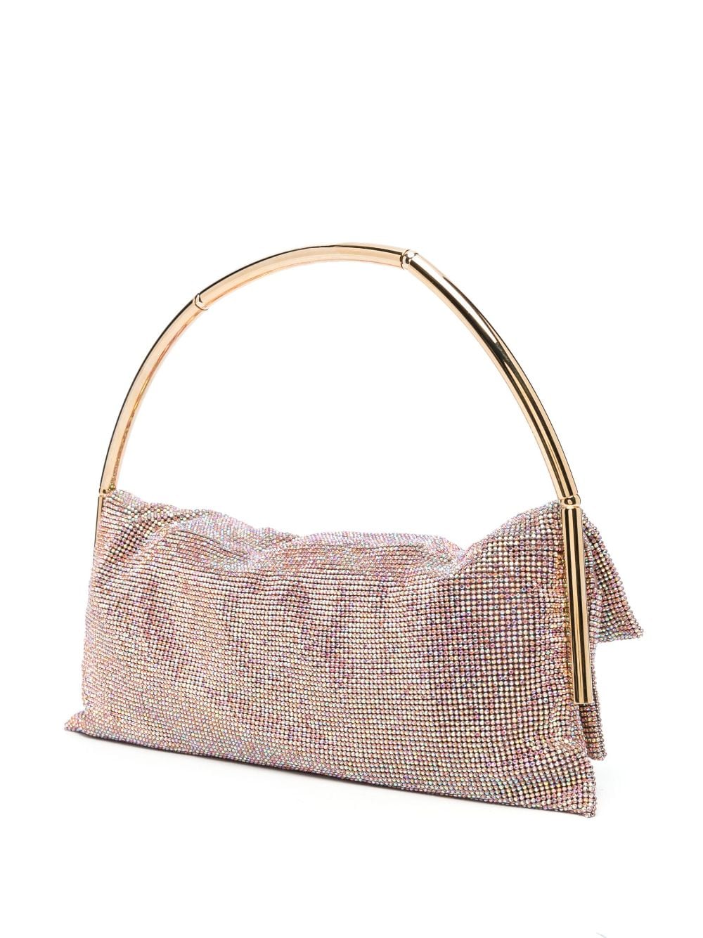 Shop Benedetta Bruzziches Crystal-embellished Shoulder Bag In Rosa