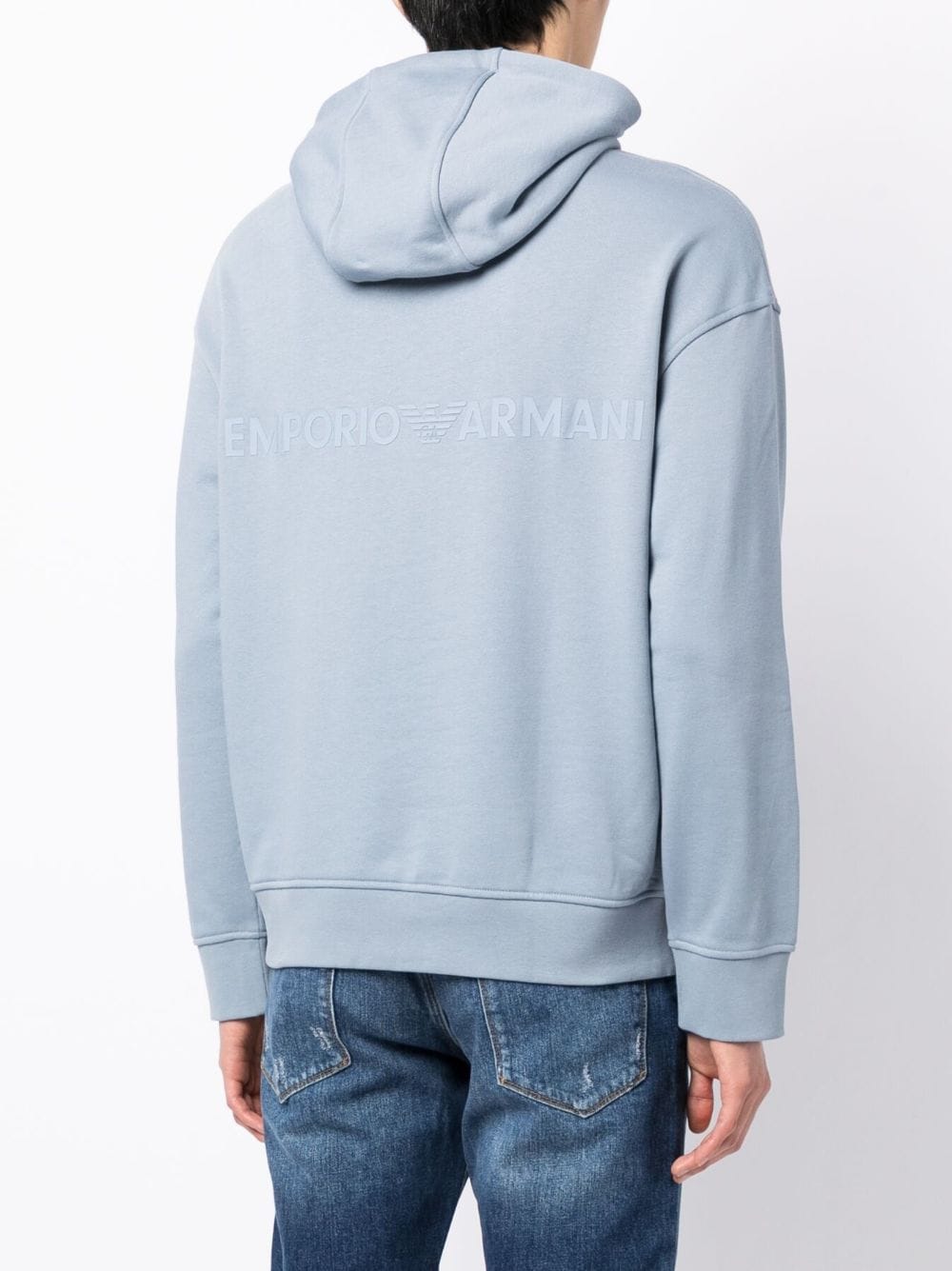 Emporio Armani pouch-pocket Cotton Hoodie - Farfetch