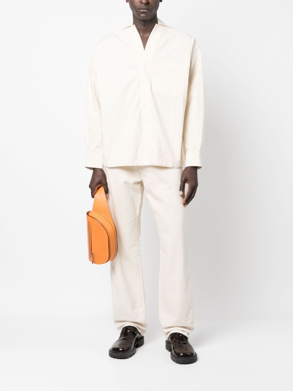 Jacquemus Overhemd met knopenbies - Beige