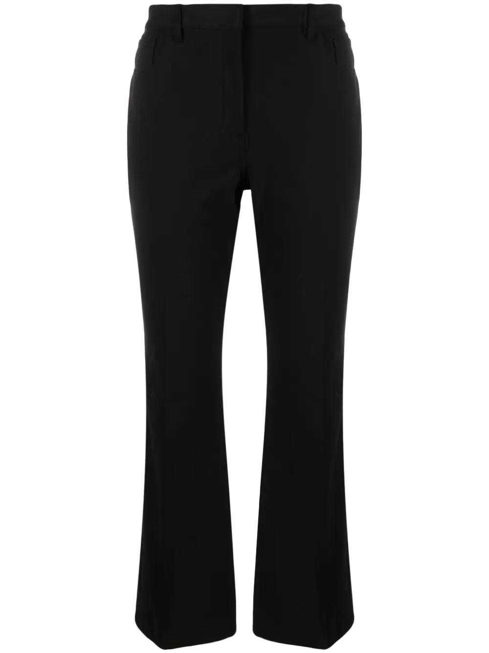 Theory Cropped Tailored-cut Trousers In Black
