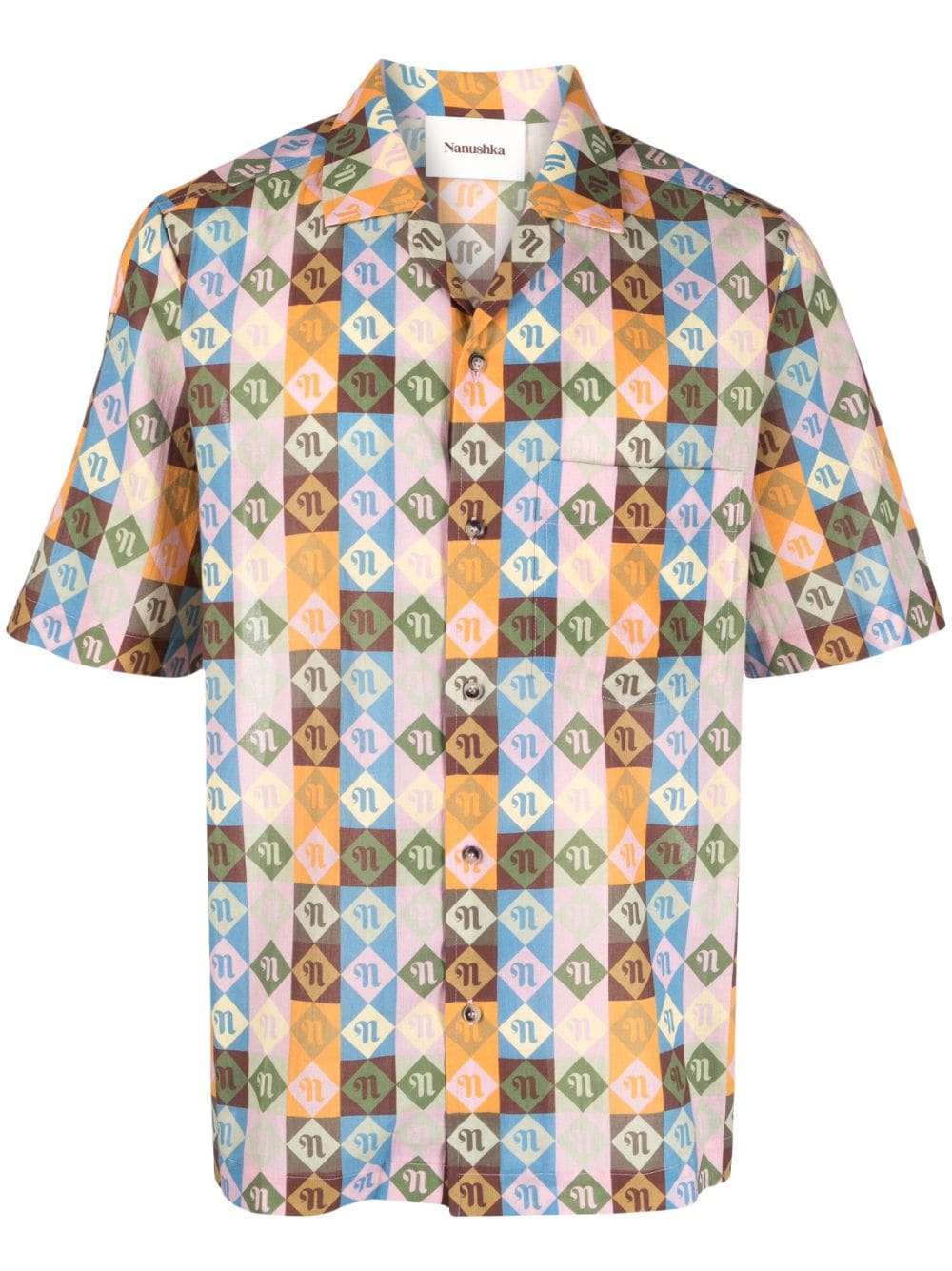 NANUSHKA BODIL DIAMOND CHECK-PRINT SHIRT