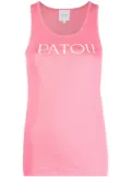 Patou logo-print cotton tank top - Pink