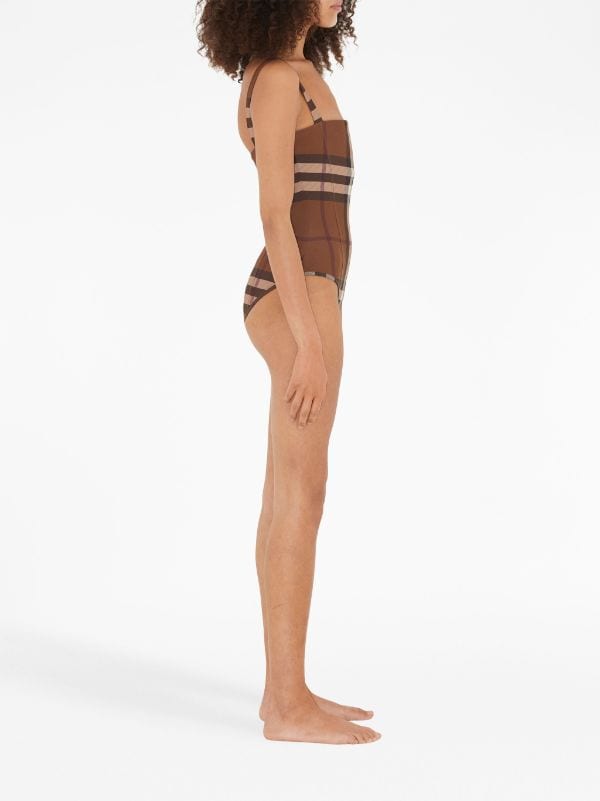 Burberry check print Stretch Swimsuit Farfetch