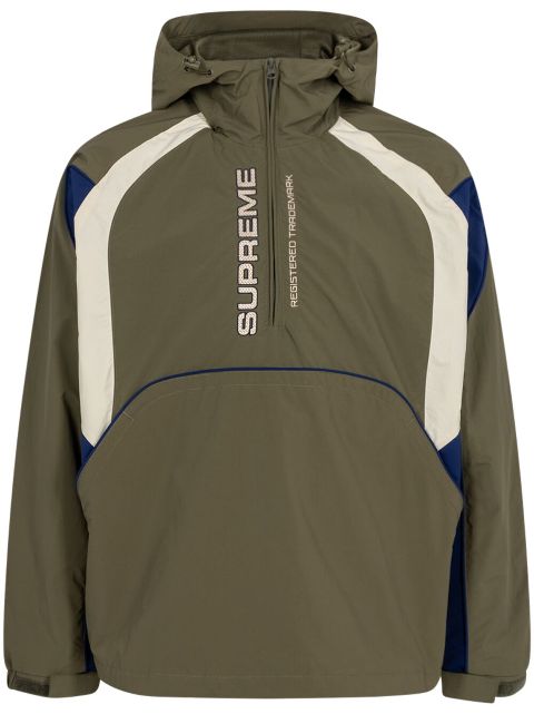 Supreme Panelled half-zip Pullover Jacket | Green | FARFETCH