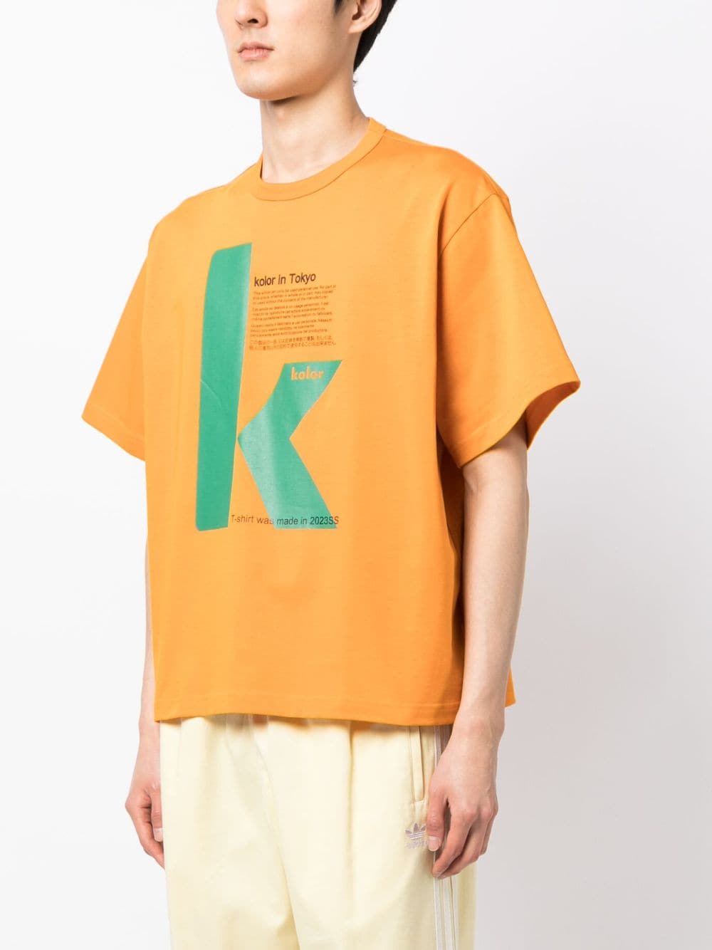 Kolor T-shirt met logoprint Oranje