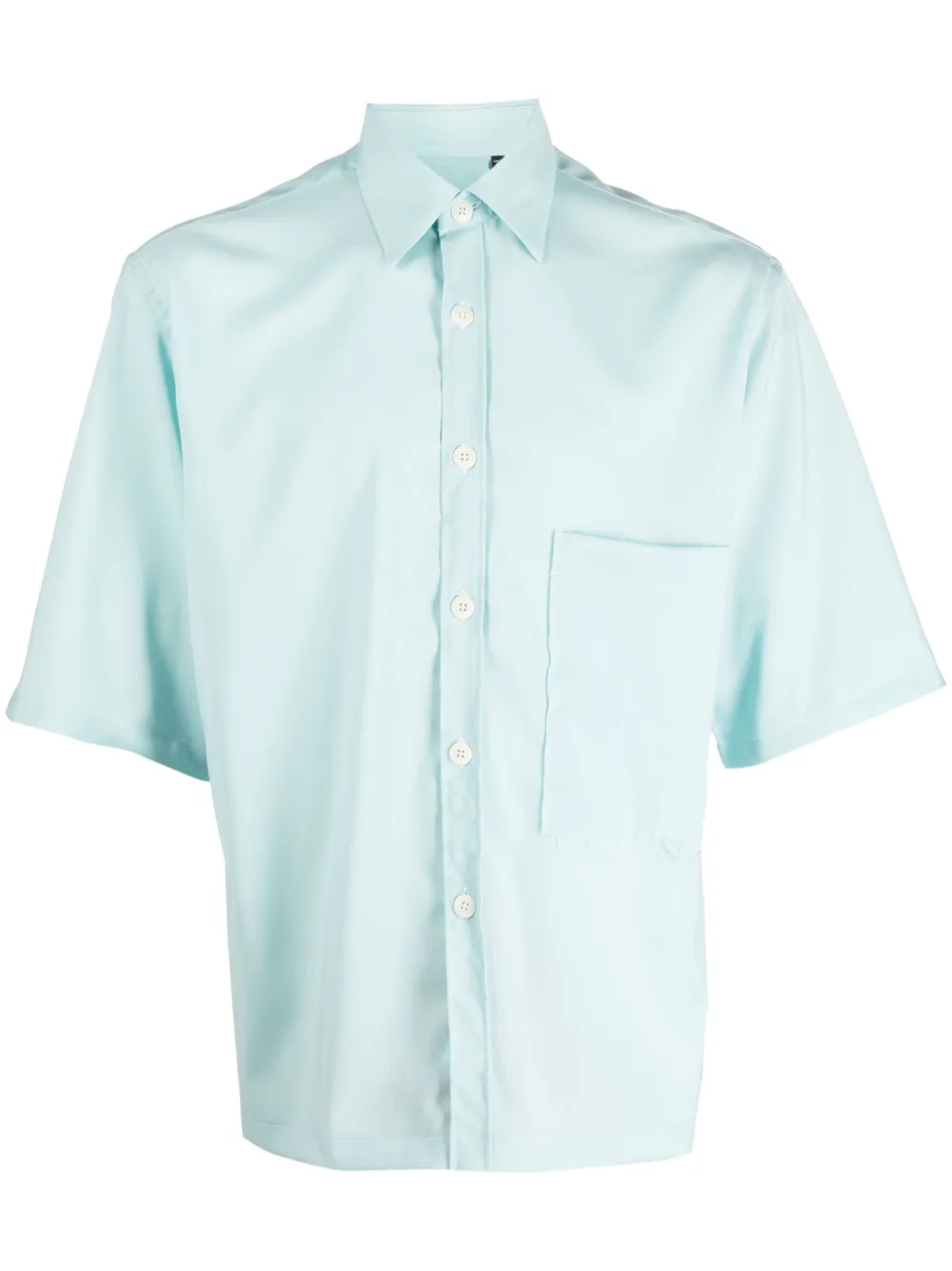 Costumein short-sleeve wool shirt - Blue