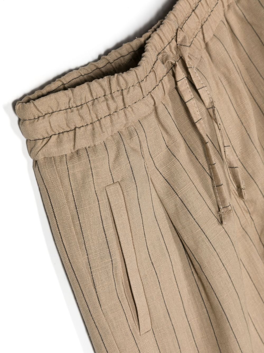 Shop Paolo Pecora Drawstring-waist Pinstripe Shorts In Neutrals