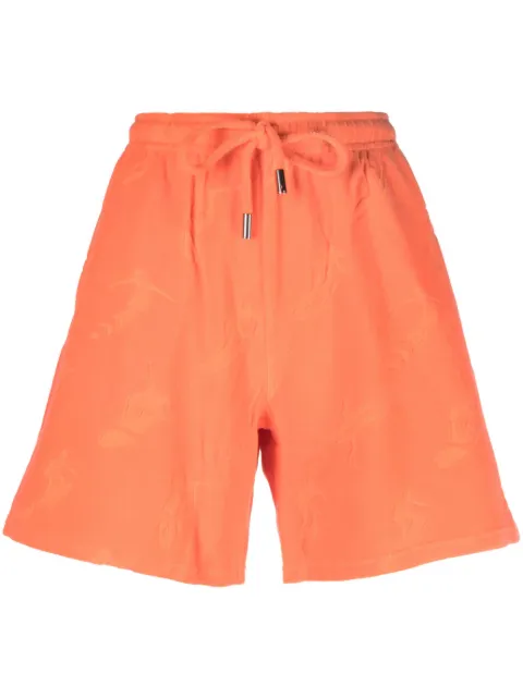 Dsquared2 embossed pattern drawstring shorts