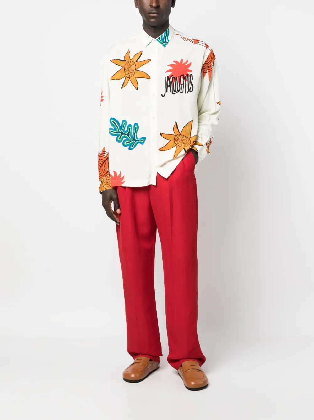 Jacquemus Straight broek - Rood