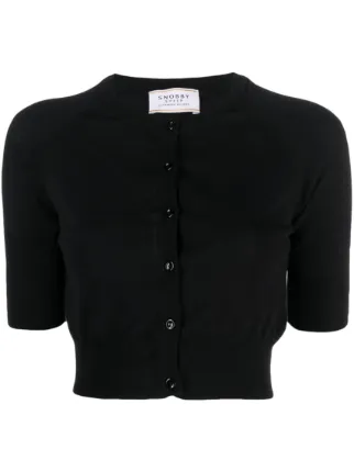 Wild Cashmere short sleeve Cropped Cardigan Farfetch