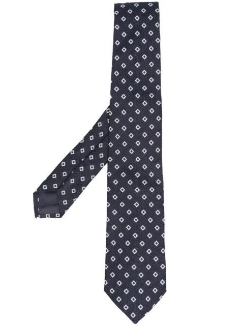 Tagliatore patterned-jacquard silk tie Men