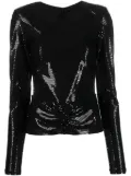ROTATE BIRGER CHRISTENSEN sequin-embellished open-back top - Black