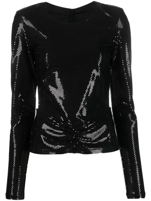 ROTATE BIRGER CHRISTENSEN sequin-embellished open-back top