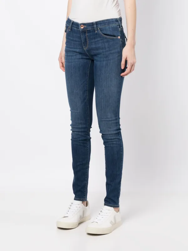 embroidered-logo jeans