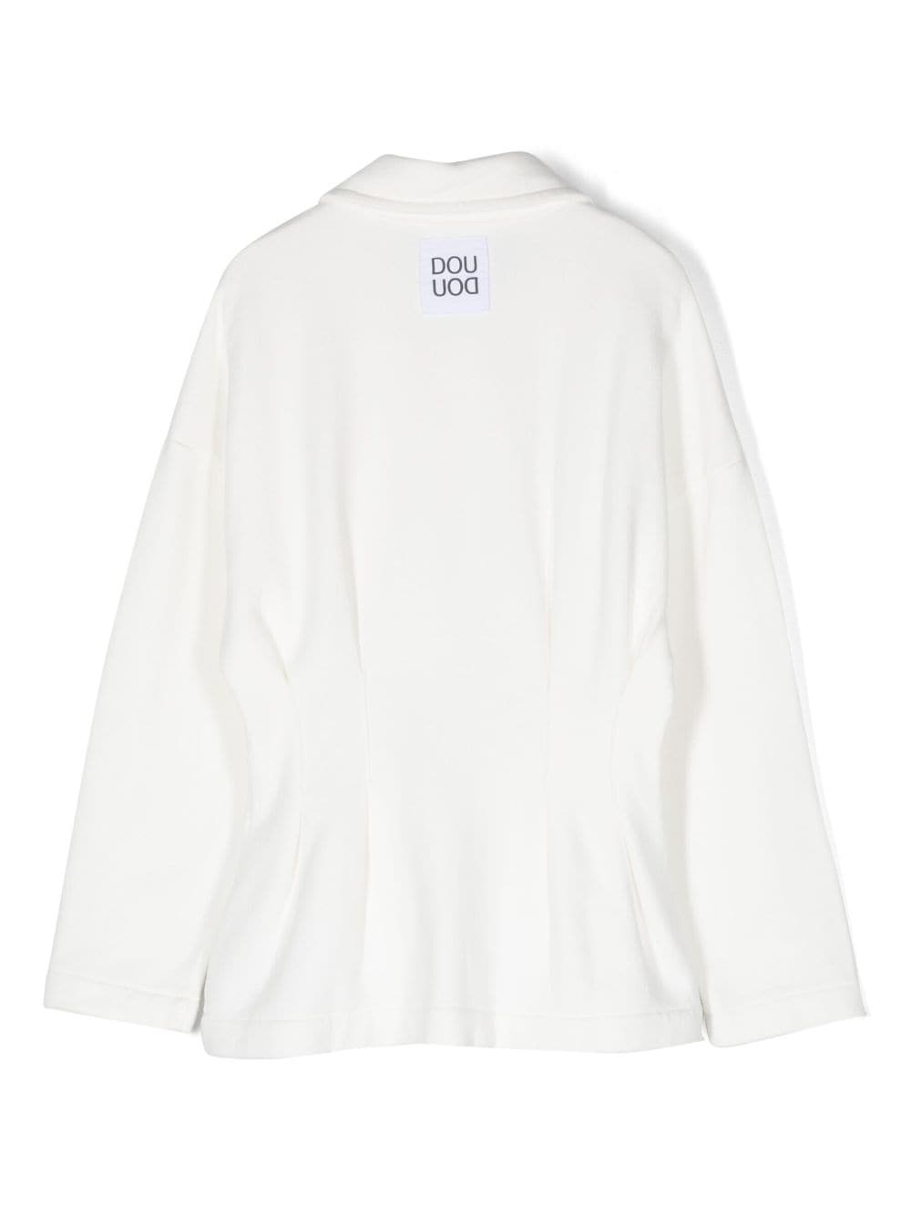 Shop Douuod Long-sleeve Cotton Jacket In White