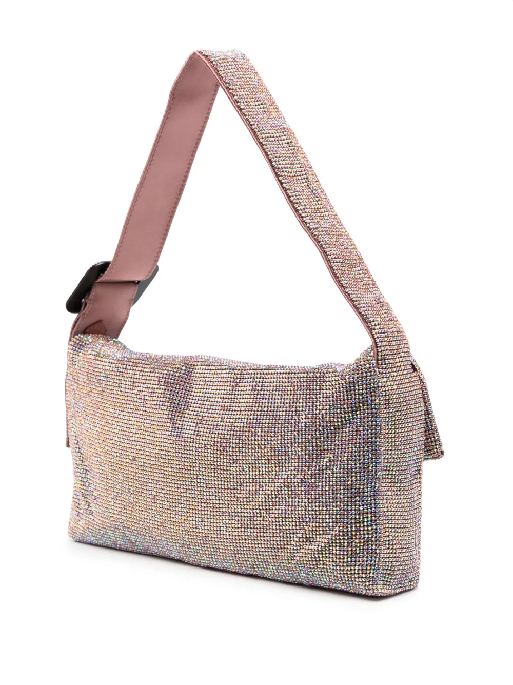 Benedetta Bruzziches Crystal-embellished Shoulder Bag In Pink