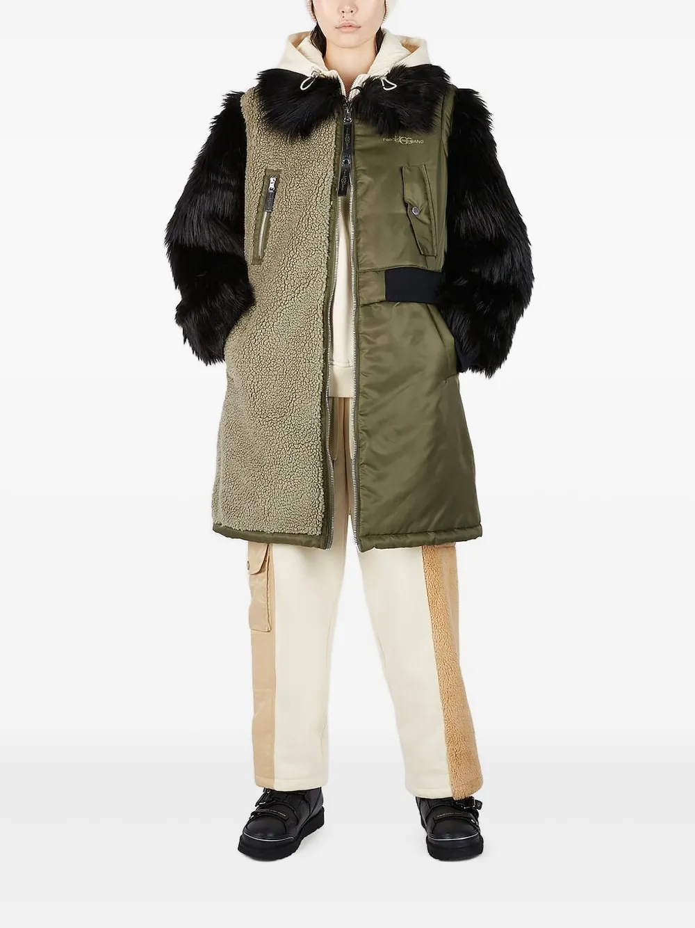Ugg X Feng Chen Wang Panelled Coat In Multi