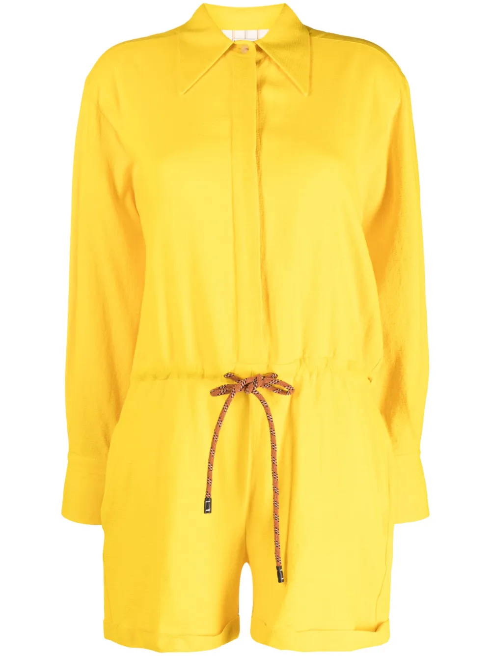 yellow long sleeve playsuit