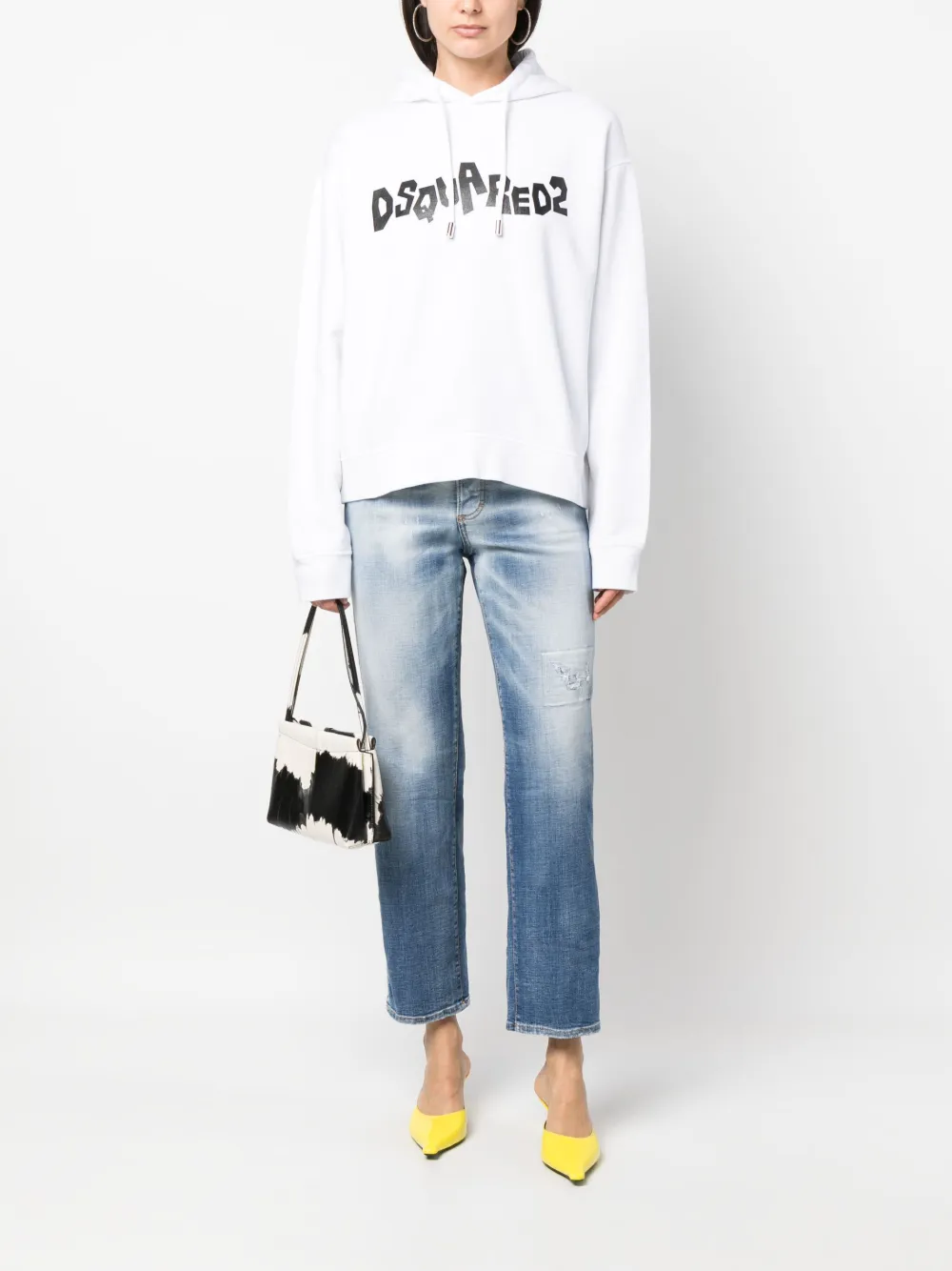 Dsquared2 Hoodie met logoprint - Wit