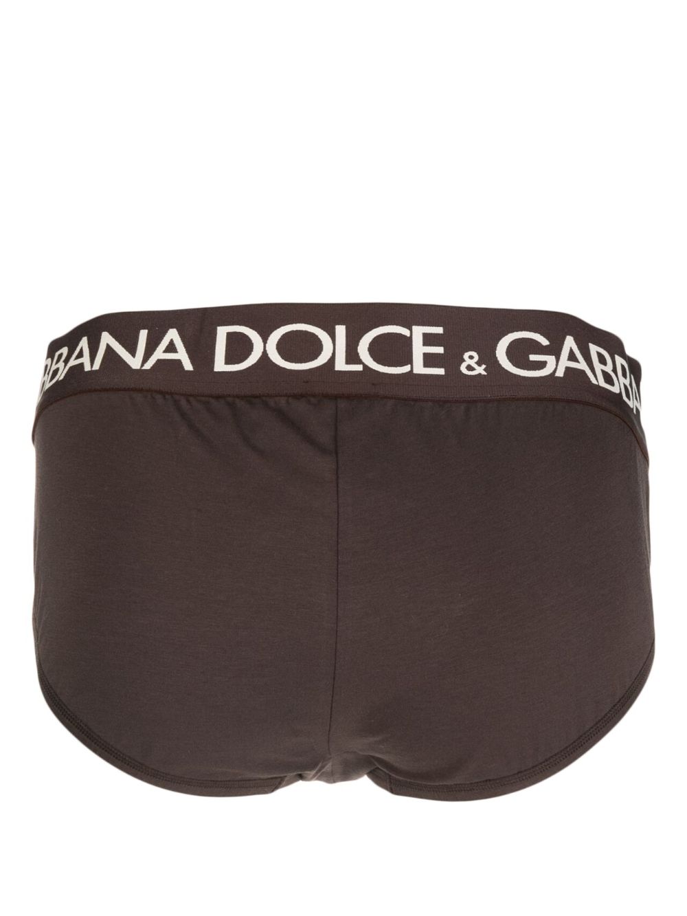 Dolce & Gabbana Slip met logoband - Bruin