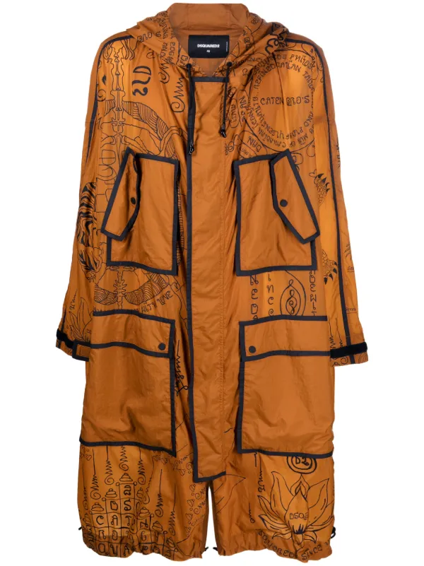 Dsquared2 graphic-print Raincoat - Farfetch