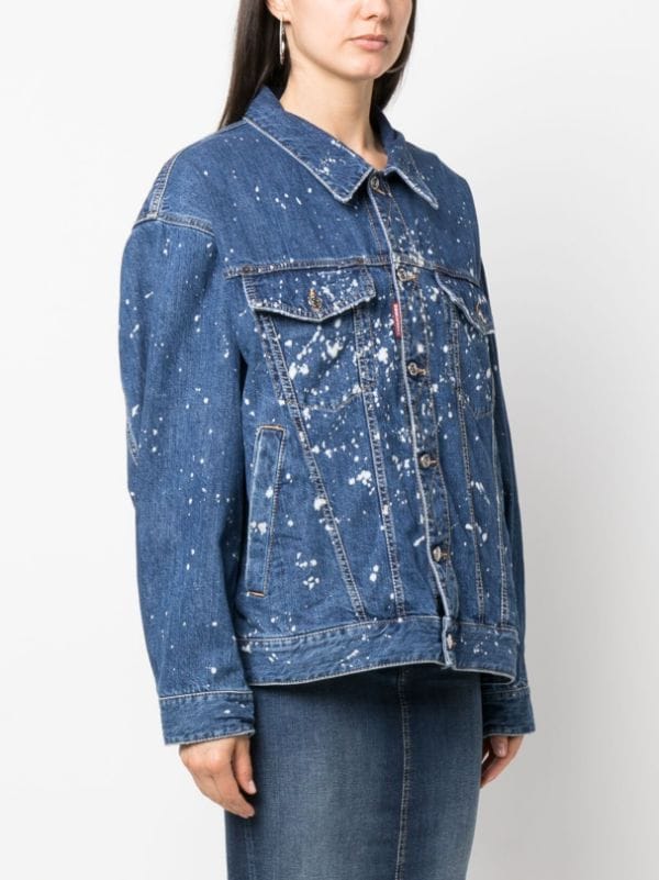 AMIRI Paint Splatter Denim Jacket - Farfetch