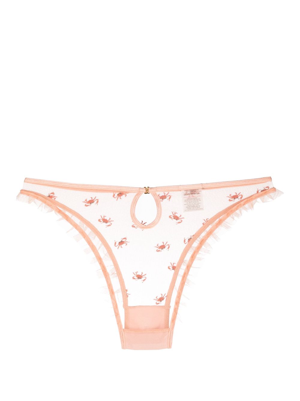 LE PETIT TROU Slip met ruche afwerking - Oranje