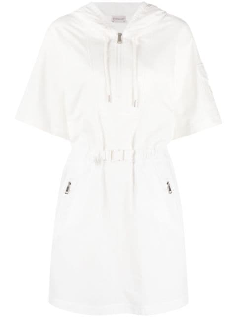 Moncler short-sleeve hooded cotton dress