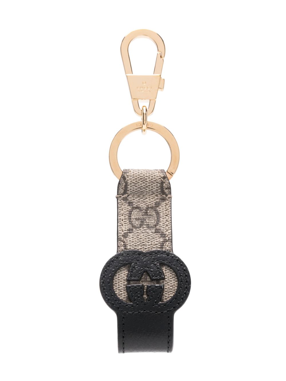 Interlocking G leather keyring