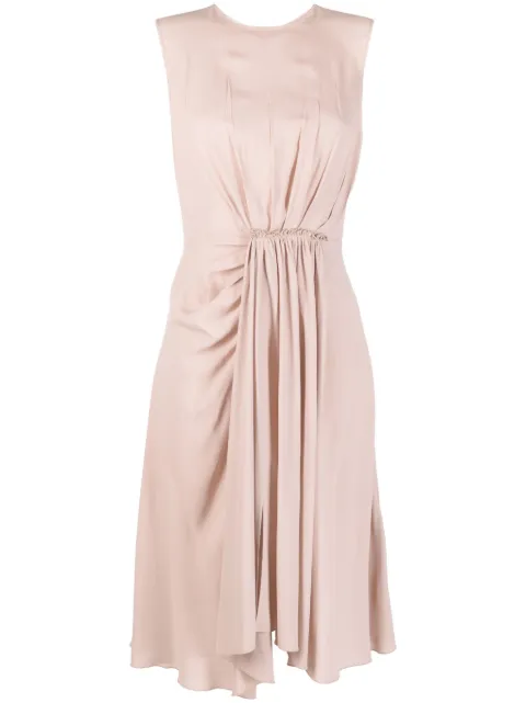 Blanca Vita gathered-detail sleeveless dress