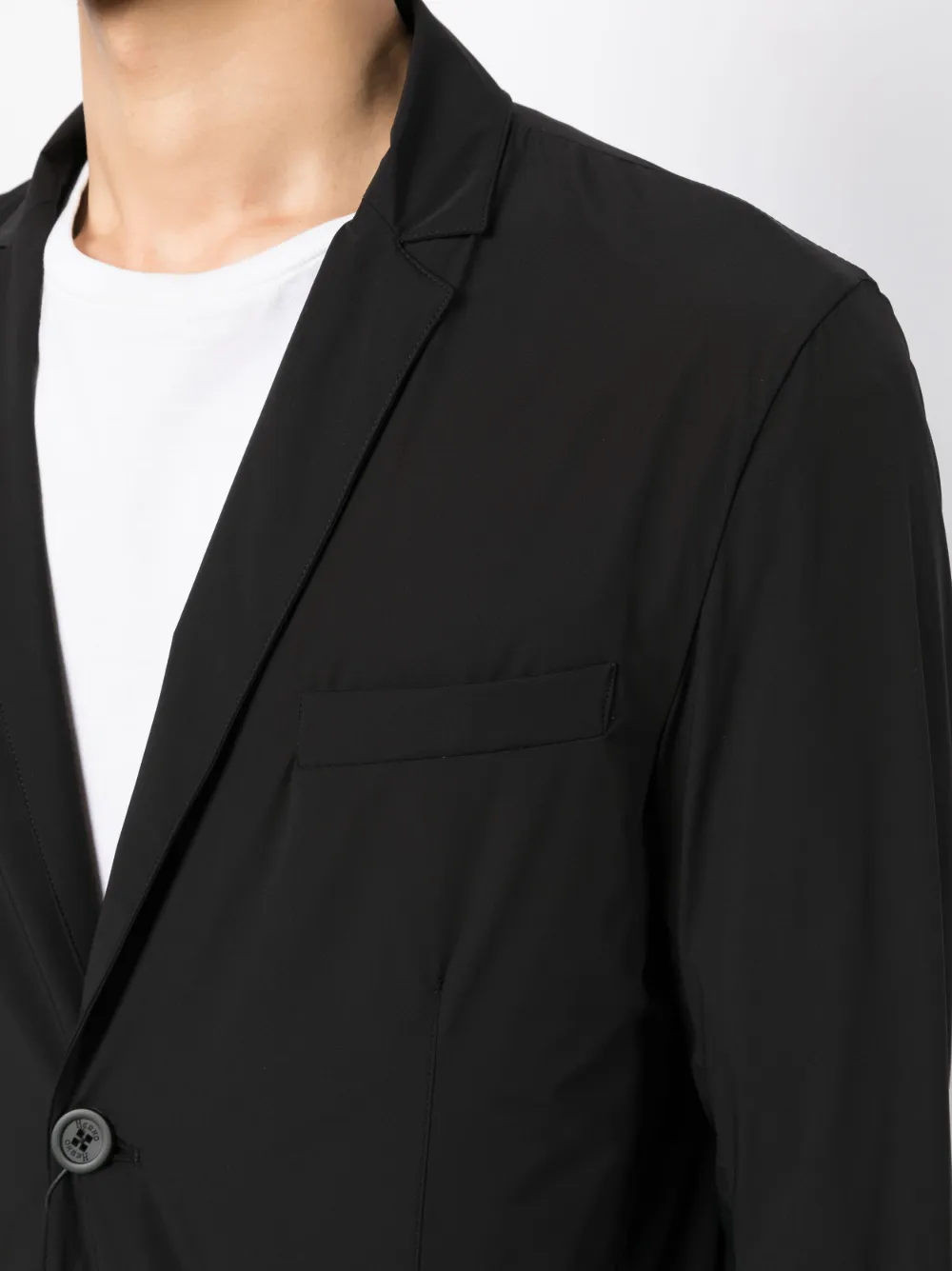 Herno Plain Single-breasted Blazer In Schwarz