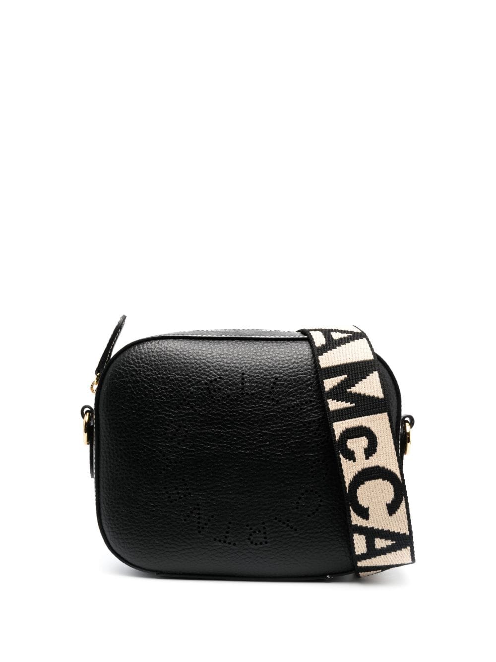 Stella Mccartney Mini Stella Logo Crossbody Bag In Black