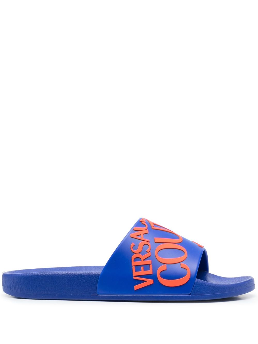 Versace Jeans Couture logo-print pool sliders - Blue