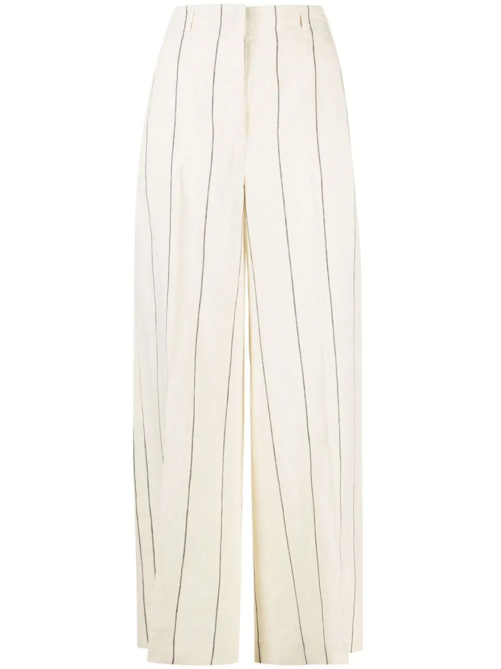 Peserico high-waist linen trousers - Neutrals
