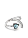 Anapsara 18kt white gold Micro topaz ad diamond ring - Silver