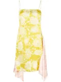 DSQUARED2 floral-print draped dress - Yellow