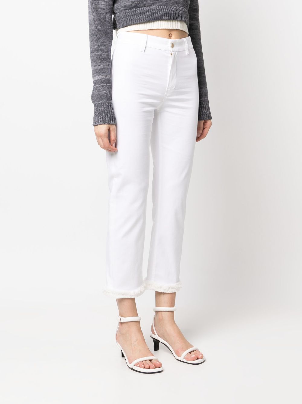 'S Max Mara frayed-edge slim-fit trousers Women