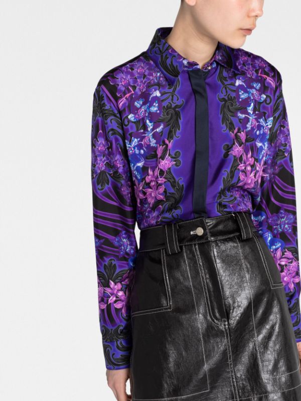 Versace Versace Orchid Silk Shirt