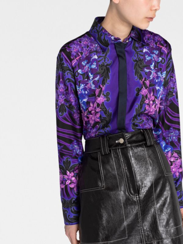 Versace Medusa Orchid-print Bustier Top - Farfetch