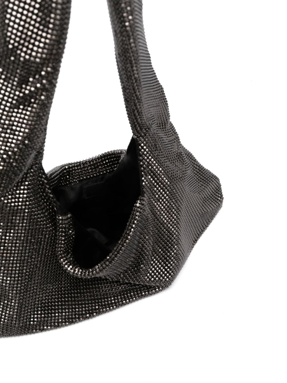 Shop Kara Crystal-embellished Shoulder Bag In Grau