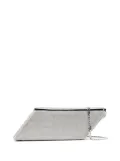 Kara crystal-embellished box-shaped shoulder bag - White