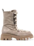 Brunello Cucinelli eyelet-embellishment leather boots - Brown
