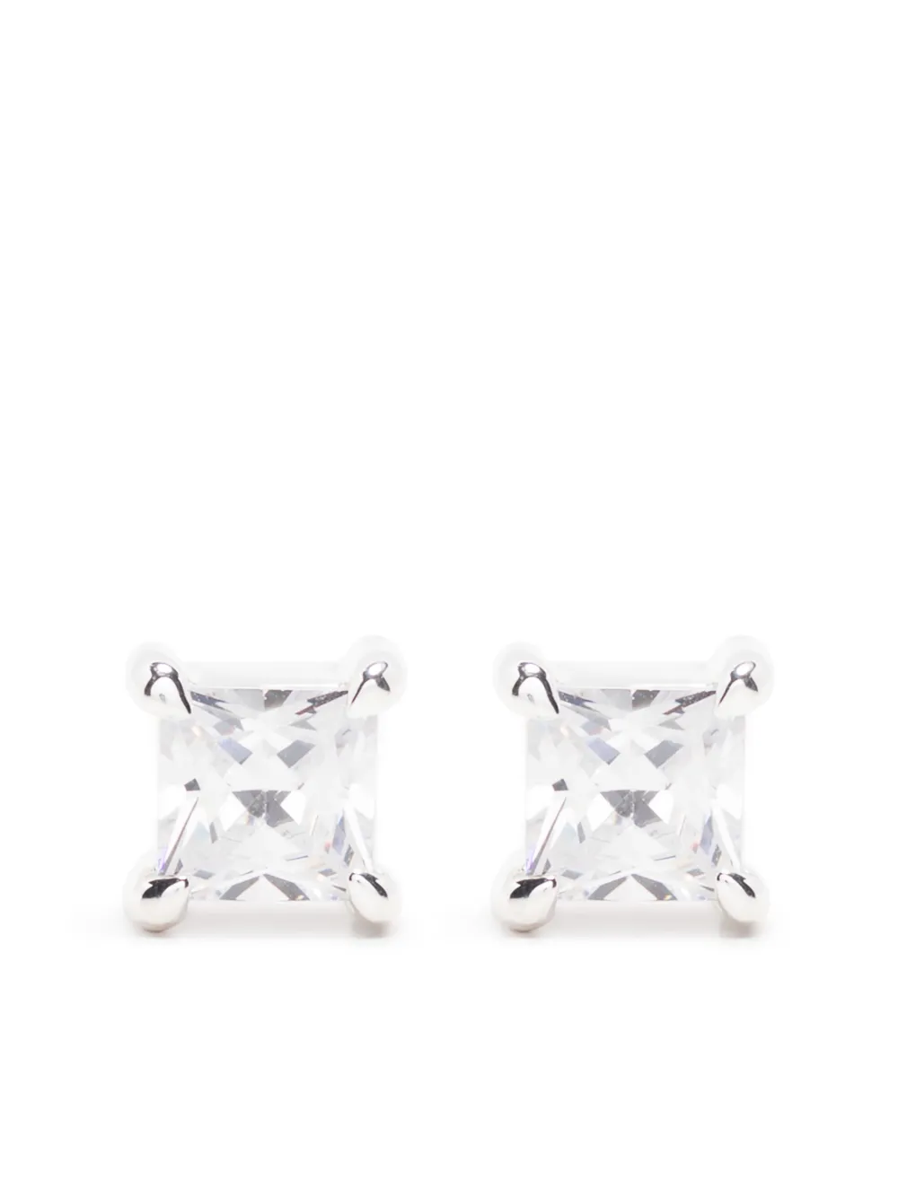 Hatton Labs White Princess Stud-cut Earrings In Silber