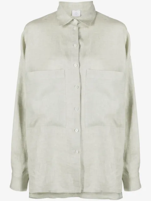 Eleventy plain linen shirt