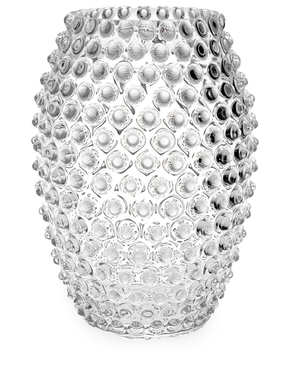 KLIMCHI Hobnail Egg crystal vase - White