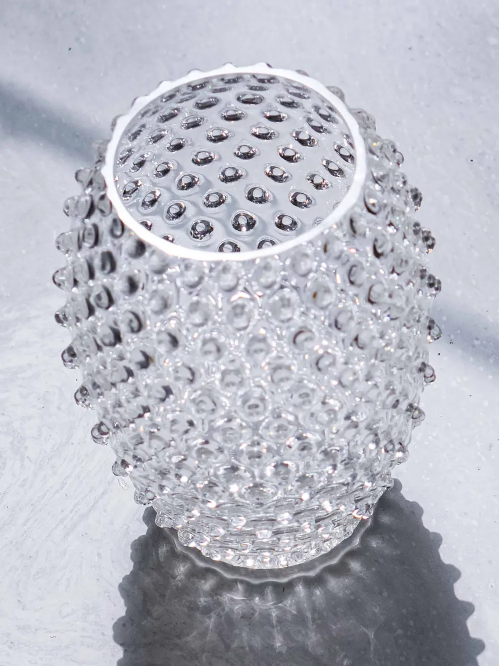 Shop Klimchi Hobnail Egg Crystal Vase In Weiss