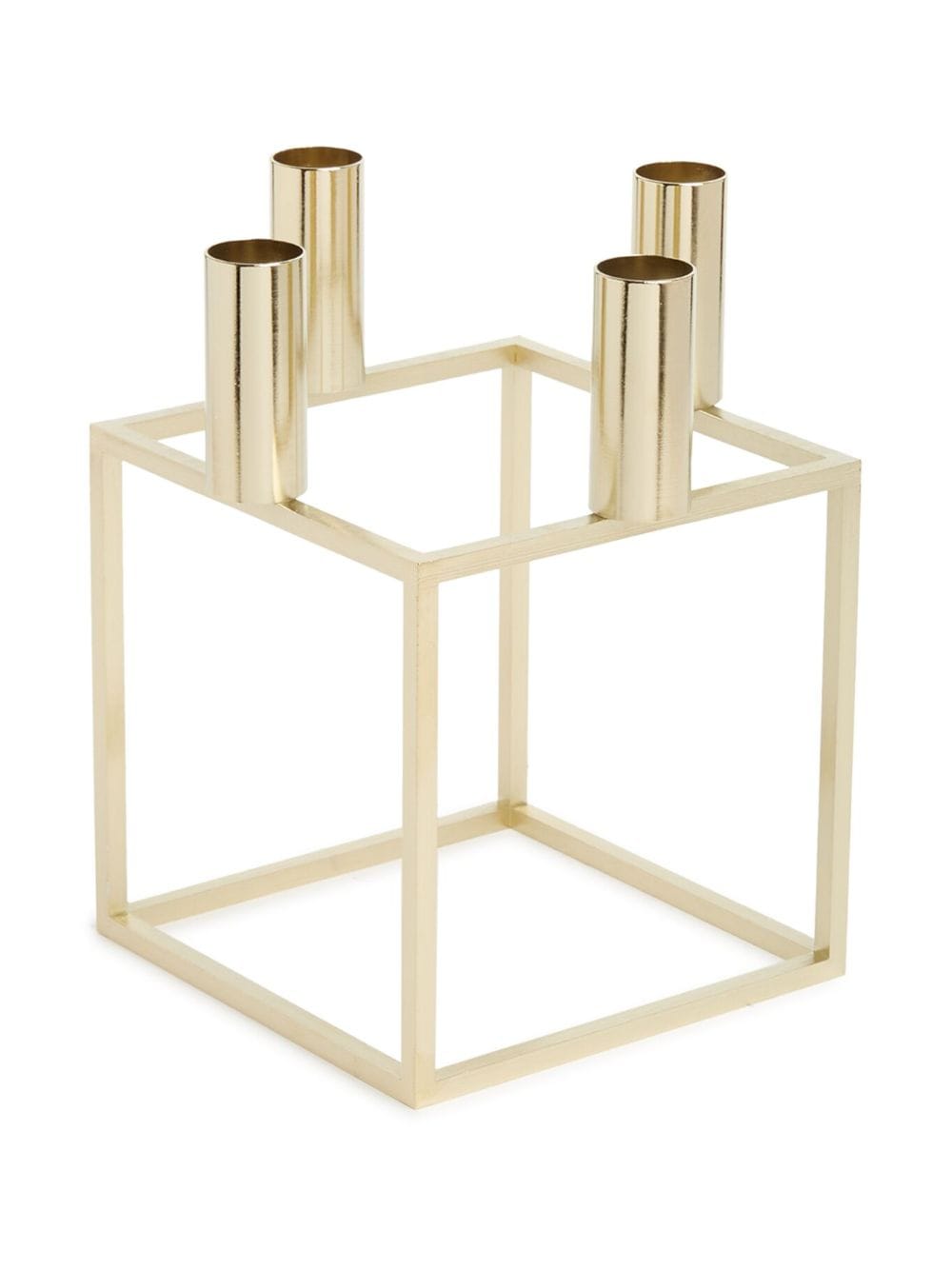 Shop By Lassen Kubus Metal Candle Holder In Gold