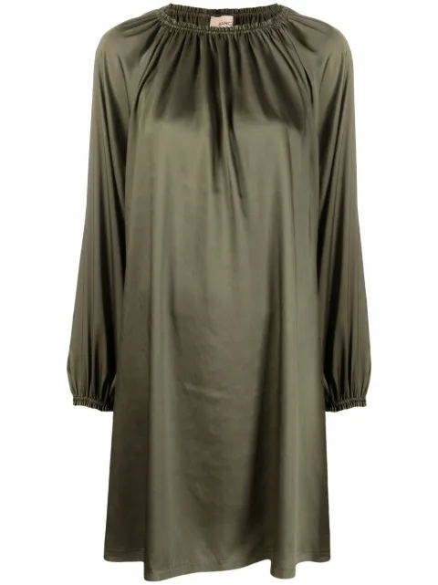 Blanca Vita gathered-detail long-sleeve dress