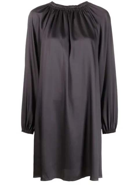 Blanca Vita gathered-detail long-sleeve dress