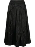 Vince elasticated-waist gathered midi skirt - Black